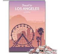 Jigsaw Puzzles for Teenagers Los Angeles California, Stress Reliever Difficult Challenge Secret Santa Gifts for Age 14 Years Up 50x75cm