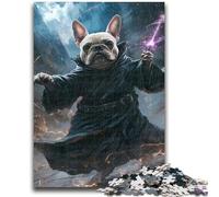 Jigsaw Puzzles for Teenagers Magic French Bulldog 1000 Piece Puzzle,Educational Games Wall Decoration Unique Birthday And Xmas Gifts (26x38cm)