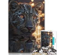 Jigsaw Puzzles for Teenagers Majestic Leopard Teenager Puzzles,Educational Games Home Decoration Birthday Present, Gifts, Wall Art (size 38x26cm)
