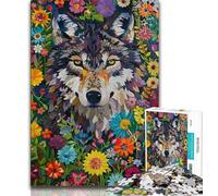 Jigsaw Puzzles for Teenagers Majestic Wolf 1000 Piece Puzzle,learning Educational for Is Ideal As A Gift for The Whole Family 38x26cm