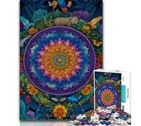 Jigsaw Puzzles for Teenagers Mandala Art 1000 Pieces for Teenagers,Educational Games Home Decoration Birthday Present, Gifts, Wall Art (size 38x26cm)
