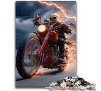 Jigsaw Puzzles for Teenagers Motorcycle Skeleton 1000 Pieces for Adults,Birthday Gift Idea for Adults, Family Game And Hobby (50x75cm)