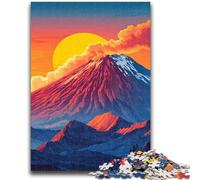 Jigsaw Puzzles for Teenagers Mount Fuji at Sunset 1000 Piece Puzzle,Stress Reliever Difficult Challenge Home Decoration Toys (26x38cm)