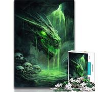 Jigsaw Puzzles for Teenagers Mysterious Dragon,Help The Brain Exercise Addictive Toys to Cultivate Patience Wall Decoration (38x26cm)