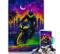 Jigsaw Puzzles for Teenagers Mysterious Motorcycle Teenager Puzzles,for Educational Game Challenge Toy Deal As Gifts for The Whole Family 26x38cm