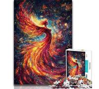 Jigsaw Puzzles for Teenagers Mysterious Phoenix Girl 1000 Pieces for Adults,Family Entertainment Toys with Matching Poster And Trivia Sheet 38x26cm
