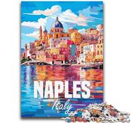 Jigsaw Puzzles for Teenagers Naples Italy 1000 Piece Puzzle,Educational Games Wall Decoration Unique Birthday And Xmas Gifts (50x75cm)