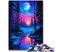 Jigsaw Puzzles for Teenagers Neon Winter Nature Suitable for People Aged 14 And Above Educational Game Challenge Toy Gift For Birthdays 50x75cm