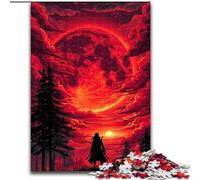 Jigsaw Puzzles for Teenagers Ninja Under The Blood Moon, Suitable for People Aged 14 And Above Educational Games Secret Santa Gifts (Size 50x75cm)