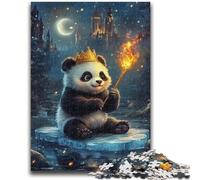 Jigsaw Puzzles for Teenagers Panda in The Snow Teenager Jigsaw,for Educational Game Challenge Toy Deal As Gifts for The Whole Family (38x26cm)