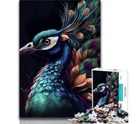 Jigsaw Puzzles for Teenagers Peacock Colorful Teenager Puzzles,Educational Games Home Decoration Birthday Present, Gifts, Wall Art (size 38x26cm)