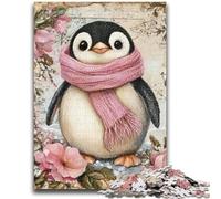 Jigsaw Puzzles for Teenagers Penguin Wearing A Scarf Brain Intelligence Challenge Addictive Toys Birthday Present, Gifts, Wall Art 50x75cm