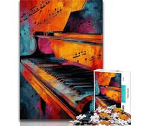 Jigsaw Puzzles for Teenagers Piano Oil Painting Adult Jigsaw,Artistic Wall Decor & Birthday Gift Idea for Friends, Home Office (size 75x50cm)