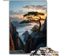 Jigsaw Puzzles for Teenagers Pine Trees on The Cliff Challenging Game Toys Deal As Gifts for The Whole Family for Ages 14+ 50x75cm