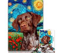 Jigsaw Puzzles for Teenagers Poppy Brown Dog Teenager Puzzles,for Educational Game Challenge Toy Deal As Gifts for The Whole Family 75x50cm