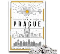 Jigsaw Puzzles for Teenagers Prague Czech Republic Suitable for Ages 14 And Up Family Games Deal As Gifts for The Whole Family (size 50x70cm)
