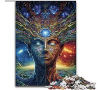Jigsaw Puzzles for Teenagers Psychedelic Face, for Age 14 Years And over Home Decor As A Gift for The Whole Family And Friends (Size 50x75cm)