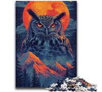 Jigsaw Puzzles for Teenagers Psychedelic Owl 1000 Piece Puzzle,learning Educational for Is Ideal As A Gift for The Whole Family (50x75cm)