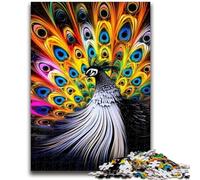 Jigsaw Puzzles for Teenagers Psychedelic Peacock 1000 Piece Puzzle,Challenging Family Activity Games DIY Toy for Home Wall Decor Gifts (38x26cm)