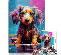 Jigsaw Puzzles for Teenagers Psychedelic Sheepdog,Help The Brain Exercise Addictive Toys to Cultivate Patience Gift For Birthdays (38x26cm)
