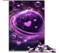 Jigsaw Puzzles for Teenagers Purple Planet, Help The Brain Exercise Addictive Toys to Cultivate Patience Enhance Memory (Size 26x38cm)