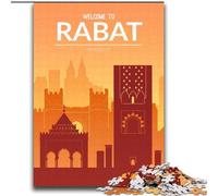 Jigsaw Puzzles for Teenagers Rabat Morocco, Analysis And Logic with Fully Interlocking Randomly Shaped Pieces for And Age 14 Years Up 75x100cm