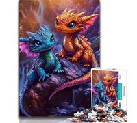 Jigsaw Puzzles for Teenagers Rainbow Dragon Baby 1000 Piece Puzzle,Educational Games Wall Decoration Unique Birthday And Xmas Gifts 38x26cm