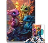 Jigsaw Puzzles for Teenagers Rainbow Dragon Baby Teenager Jigsaw,Family Activity Fun at Home Activities, Birthday Present,Travel Gifts (size 38x26cm)