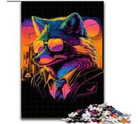 Jigsaw Puzzles for Teenagers Red Fox Hitman Gangster, Suitable for Ages 14 And Up Home Decor Deal As Gifts for The Whole Family (Size 50x75cm)