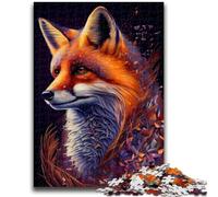 Jigsaw Puzzles for Teenagers Red Fox Ink Painting Suitable for Ages 14 And Up Family Games Deal As Gifts for The Whole Family 50x75cm