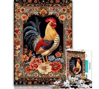 Jigsaw Puzzles for Teenagers Rooster,Help The Brain Exercise Addictive Toys to Cultivate Patience Wall Decoration 50x75cm
