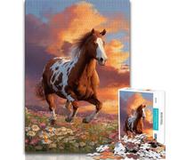 Jigsaw Puzzles for Teenagers Running Horse Teenager Jigsaw,Family Activity Fun at Home Activities, Birthday Present,Travel Gifts (size 38x26cm)