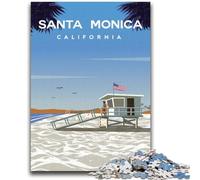 Jigsaw Puzzles for Teenagers Santa Monica 1000 Piece Puzzle,Educational Games Wall Decoration Unique Birthday And Xmas Gifts (50x75cm)