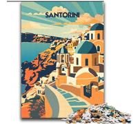 Jigsaw Puzzles for Teenagers Santorini Sunlit Domes for Age 14 Years And over Decompressing Intellectual Educational Toy Great Gift (38x52cm) 1000pcs