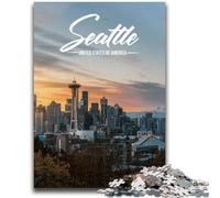 Jigsaw Puzzles for Teenagers Seattle Suitable for Ages 14 And Up Intellectual Toy Game Educational Game for Birthday And Christmas (size 38x26cm)