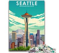 Jigsaw Puzzles for Teenagers Seattle Washington Travel Suitable for Ages 14 And Up Intellectual Toy Game Educational Game for Birthday And Christmas (size 50x75cm)
