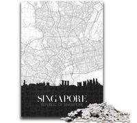 Jigsaw Puzzles for Teenagers Singapore 1000 Piece Puzzle,Stress Reliever Difficult Challenge Home Decoration Toys (50x75cm)