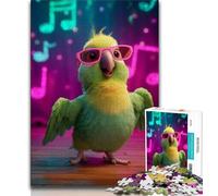 Jigsaw Puzzles for Teenagers Singing Parrot,Brain Intelligence Challenge Addictive Toys Birthday Present,Gifts,Wall Art (75x50cm)