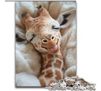 Jigsaw Puzzles for Teenagers Sleeping Giraffe, Family Entertainment Toys Is Ideal As Gifts for The Whole Family for 14+ (size 26x38cm)