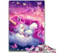 Jigsaw Puzzles for Teenagers Sleeping Unicorn Puzzles for Adults,Stress Reliever Difficult Challenge Suitable for Desktop Decoration (75x50cm)