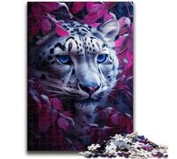 Jigsaw Puzzles for Teenagers Snow Leopard Brain Intelligence Challenge Addictive Toys Birthday Present, Gifts, Wall Art 38x26cm