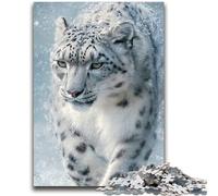 Jigsaw Puzzles for Teenagers Snow Leopard Teenager Puzzles,for Educational Game Challenge Toy Deal As Gifts for The Whole Family (50x75cm)