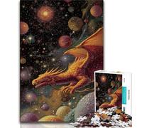 Jigsaw Puzzles for Teenagers Space Dragon Adult Jigsaw,Artistic Wall Decor & Birthday Gift Idea for Friends, Home Office (size 38x26cm)