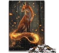 Jigsaw Puzzles for Teenagers Spirit Fox 1000 Piece Jigsaw,Stress Reliever Staycation Kill Time Parent-child Interaction (75x50cm)