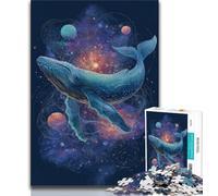 Jigsaw Puzzles for Teenagers Spiritual Whale,Brain Intelligence Challenge Addictive Toys Birthday Present,Gifts,Wall Art 38x26cm