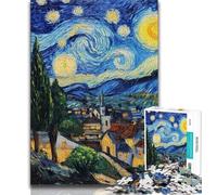 Jigsaw Puzzles for Teenagers Starry Night Country 1000 Pieces for Adults,Educational Stress Relief Toy Gifts for Friends And Family (size 75x50cm)
