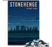 Jigsaw Puzzles for Teenagers Stonehenge, Brain Teaser For Wall Decoration Unique Birthday And Xmas Gifts for for Age 14 50x75cm