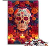 Jigsaw Puzzles for Teenagers Sugar Skull Woman, for Ages 14 And over Each Piece Is Unique - Fun And Challenging Game for The Whole Family Good Gift (Size 26x38cm)