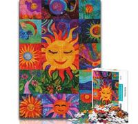 Jigsaw Puzzles for Teenagers Sunflower Collage Adult Jigsaw,Artistic Wall Decor & Birthday Gift Idea for Friends, Home Office (size 75x50cm)