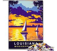 Jigsaw Puzzles for Teenagers Sunset Over Louisiana for And from 14 Years And over Play Toys Because It Is Ideal As A Gift for The Whole Family (50x75cm) 1000pcs